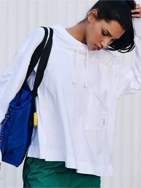 Free People Movement Hot shot white hoodie size small oversized